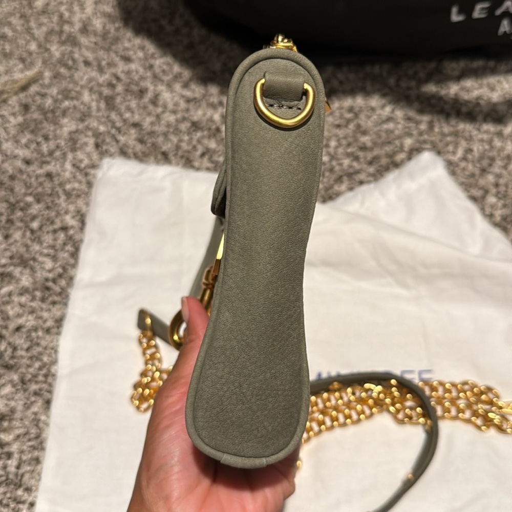 Rebecca Minkoff Olive Green Crossbody Bag with Gold Accents - Picture 8 of 8